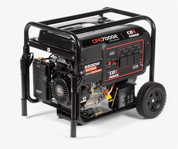 cox-cpg7000e-generator-70kw---420cc-230v-recoil---electric-start-27lt-tank-ip66